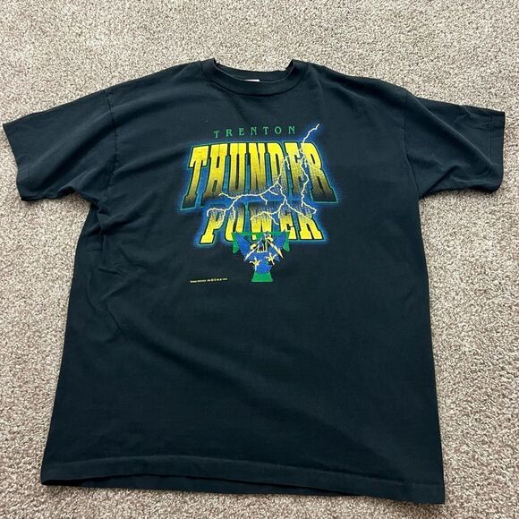 Vintage 90s Trenton Thunder MLB Minor League Baseball Shirt Men's XXL - Picture 1 of 6